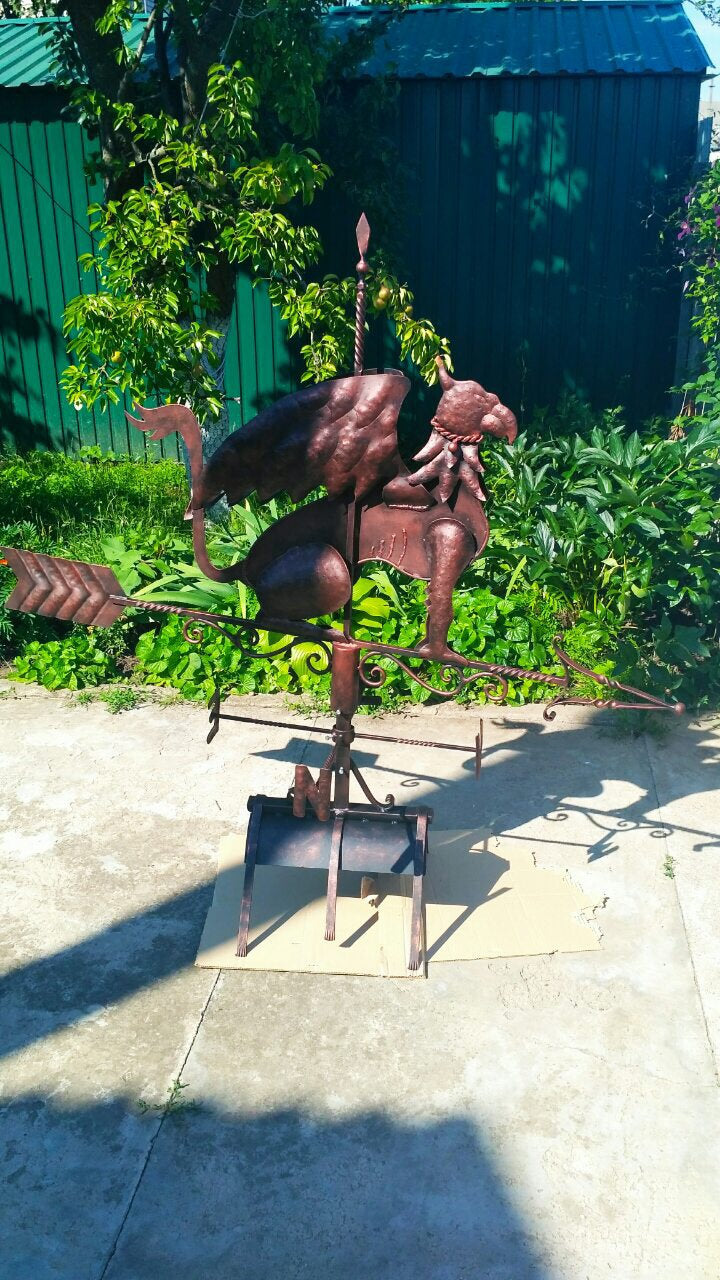 Weather vane, windvane, vane, wind vane, weathercock, roof mount, metal wind vane, yard art, roof metal art, garden metal decor