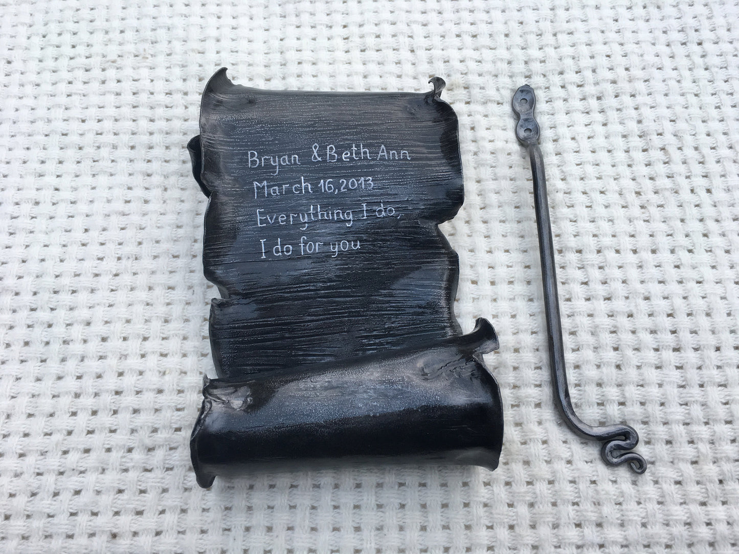 Iron scroll, 6th anniversary, iron anniversary gift, 6 year anniversary, wedding anniversary gift,partner gifts,iron gift for him,iron gifts