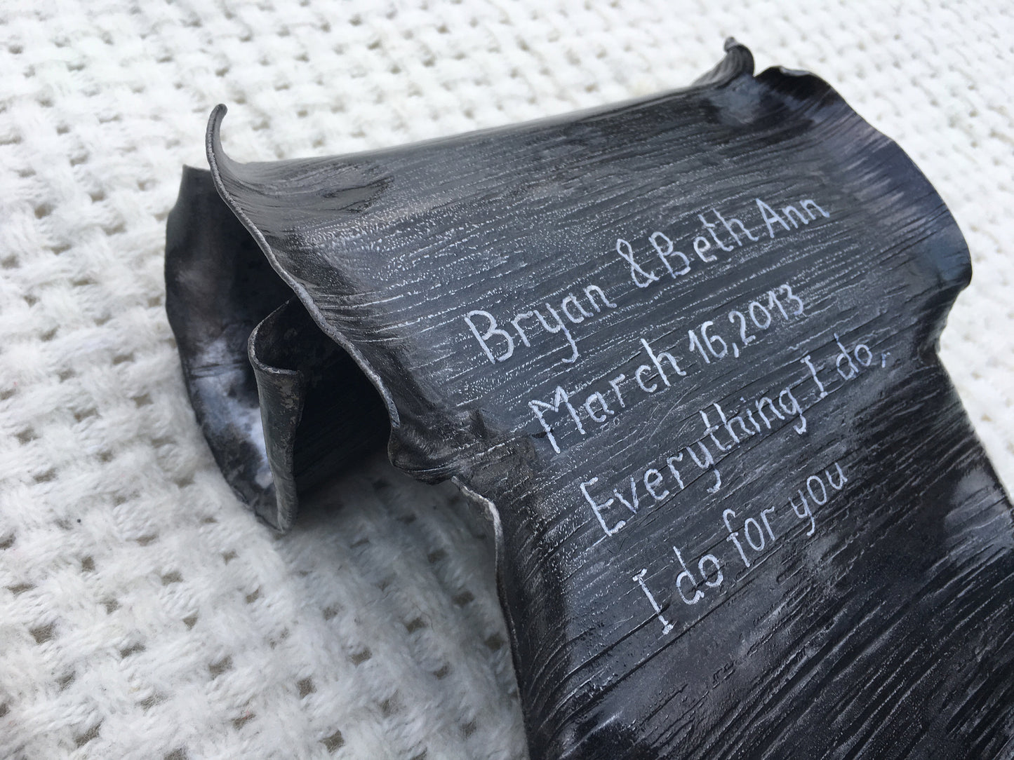 Iron scroll, 6th anniversary, iron anniversary gift, 6 year anniversary, wedding anniversary gift,partner gifts,iron gift for him,iron gifts