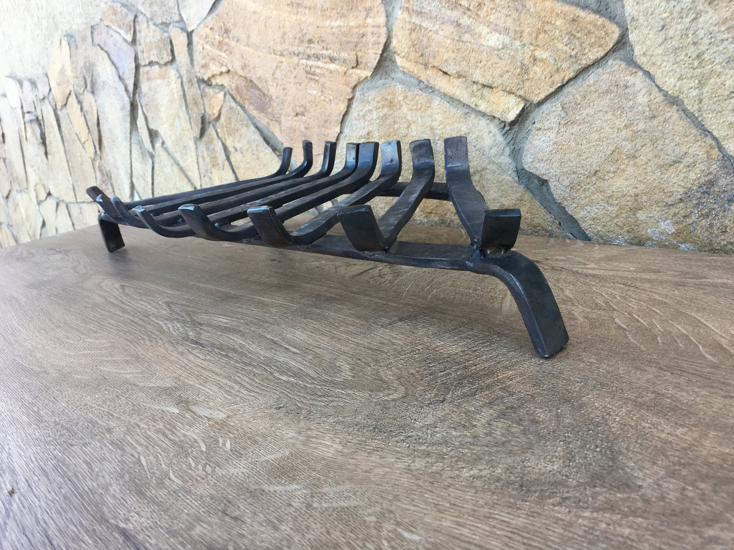 Fireplace grate, log grate, fire grate, hearth, wood holder, fireplace hearth, wood stove rack, fireplace rack, log basket, rustic decor