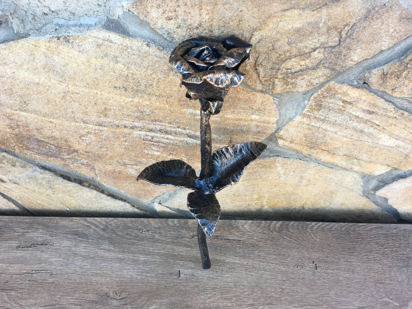 6th anniversary gift, 6 year anniversary, iron anniversary, metal rose, metal sculpture, iron rose, wrought iron rose,forged rose, steampunk