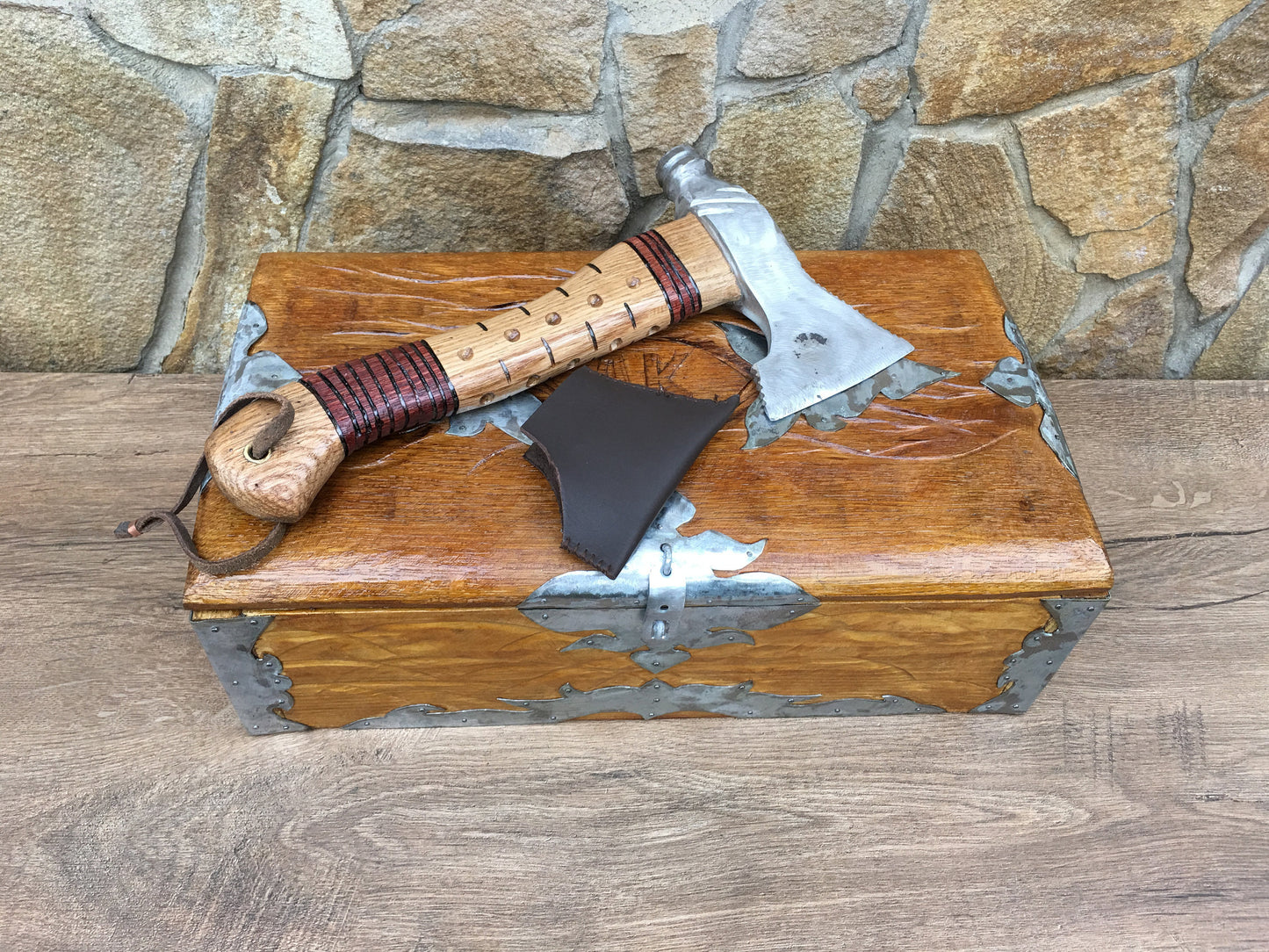 Viking axe, hatchet, tomahawk, axe, mens gift, viking, iron anniversary, bearded axe, metal art, wooden art, gift for men,mens birthday gift