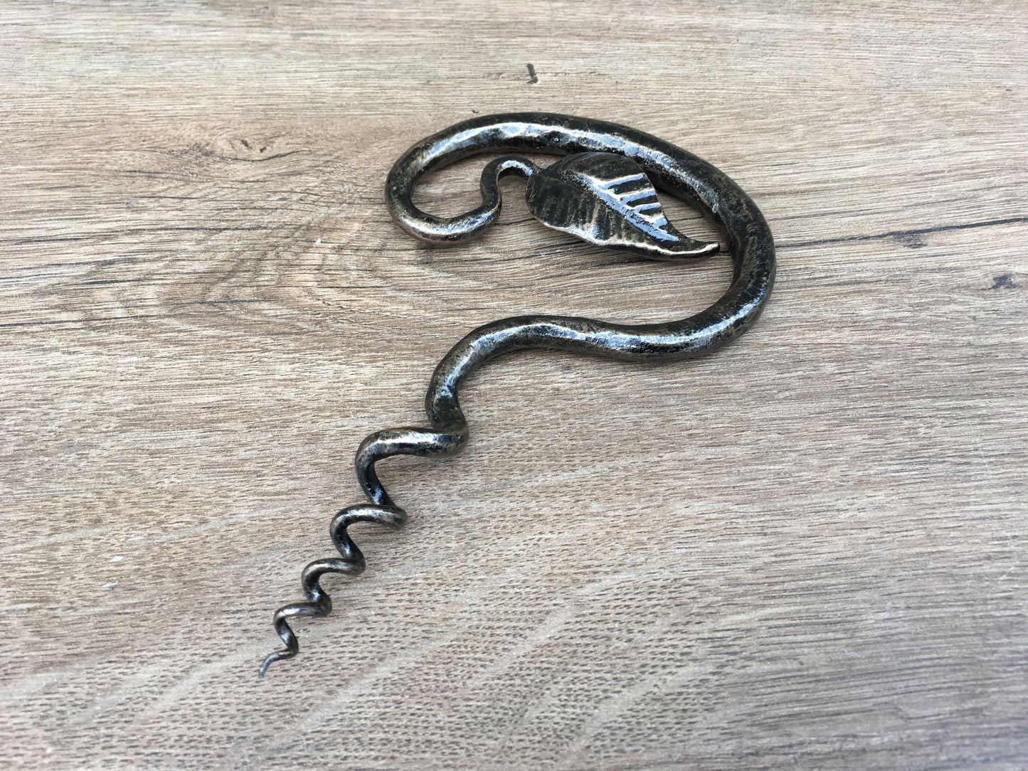 Corkscrew, bottle opener, iron gift for him, wine lover gift, viking cookware, viking utensils, viking camp kit,wine accessories,viking gift