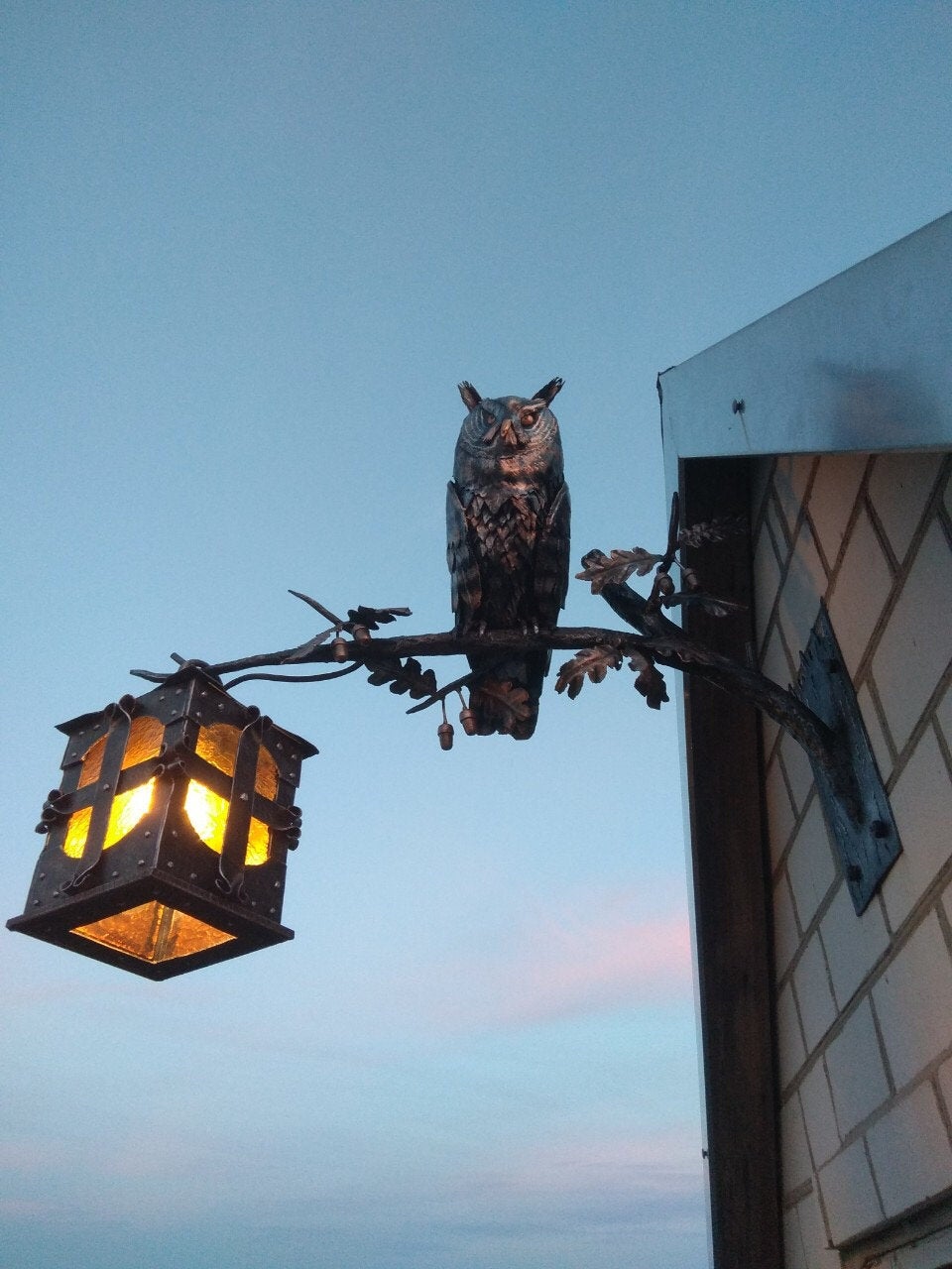 Wall sconce, outdoor sconce, outside sconces, outdoor sculpture, owl, viking sconce, castle sconce, medieval sconce, midcentury sconce