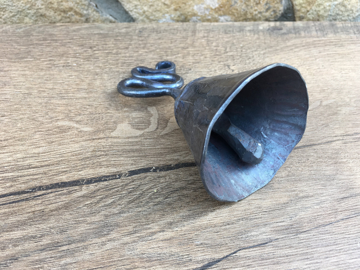 Hand forged bell, wrought iron bell, handmade bell, metal art, metal sculpture, metal gift, Christmas gift, birthday gift, Mother's day gift