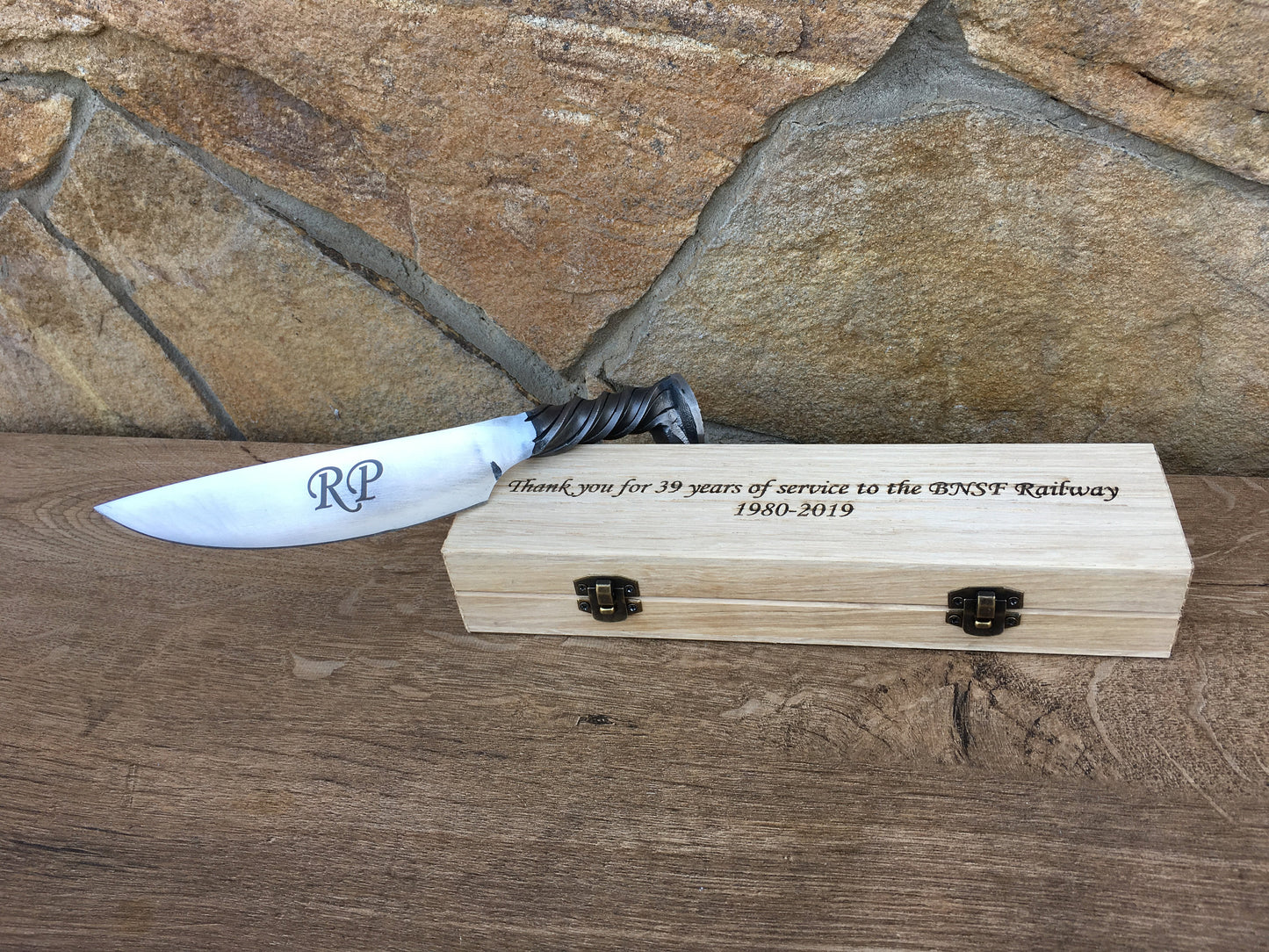 Retirement gift, retirement gift for man, retirement for men, retirement party, retirement men, railroad spike knife, retiring gift, knife