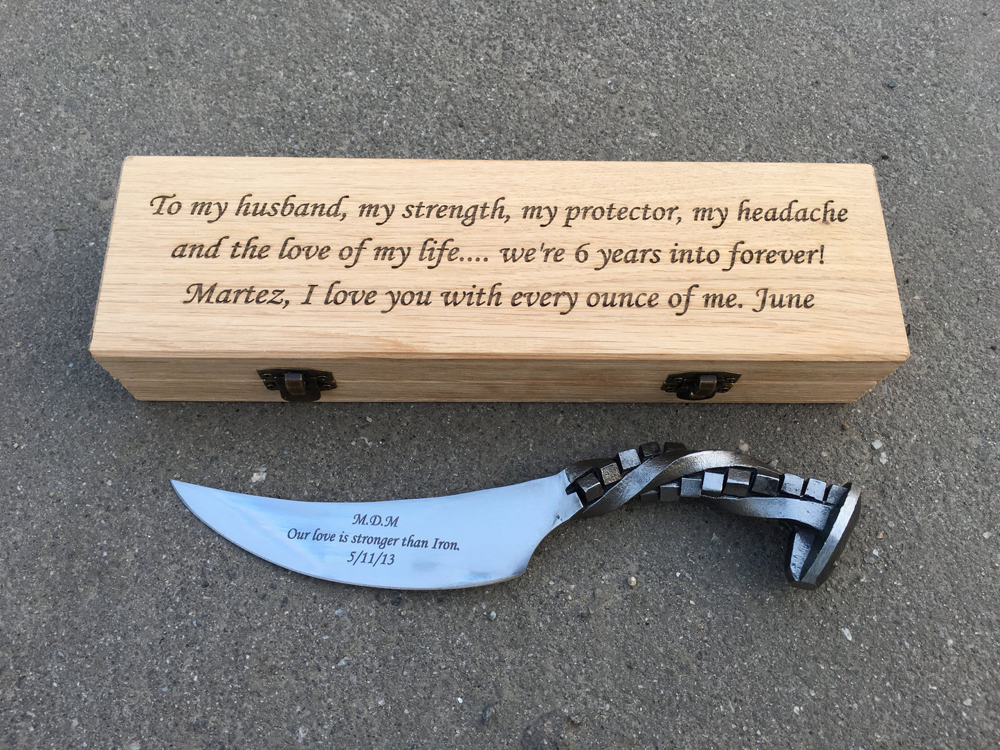 6 year anniversary, railroad spike knife, 6th anniversary, 6th anniversary gift for him, iron gift for him, iron anniversary gift for him