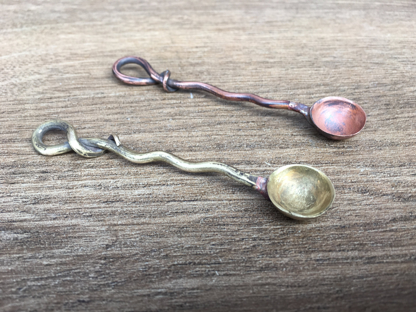 Bronze scoop, mini scoop, salt scoop, spice scoop, dollhouse kitchen, bronze gift, hostess gift, medieval cutlery, viking cutlery, scoop