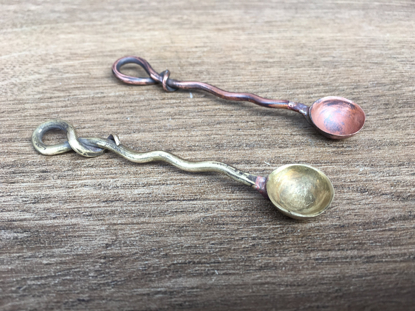 Bronze scoop, copper scoop, mini scoop, salt scoop, spice scoop, dollhouse kitchen, bronze gift, medieval cutlery, copper gift, scoop, axe