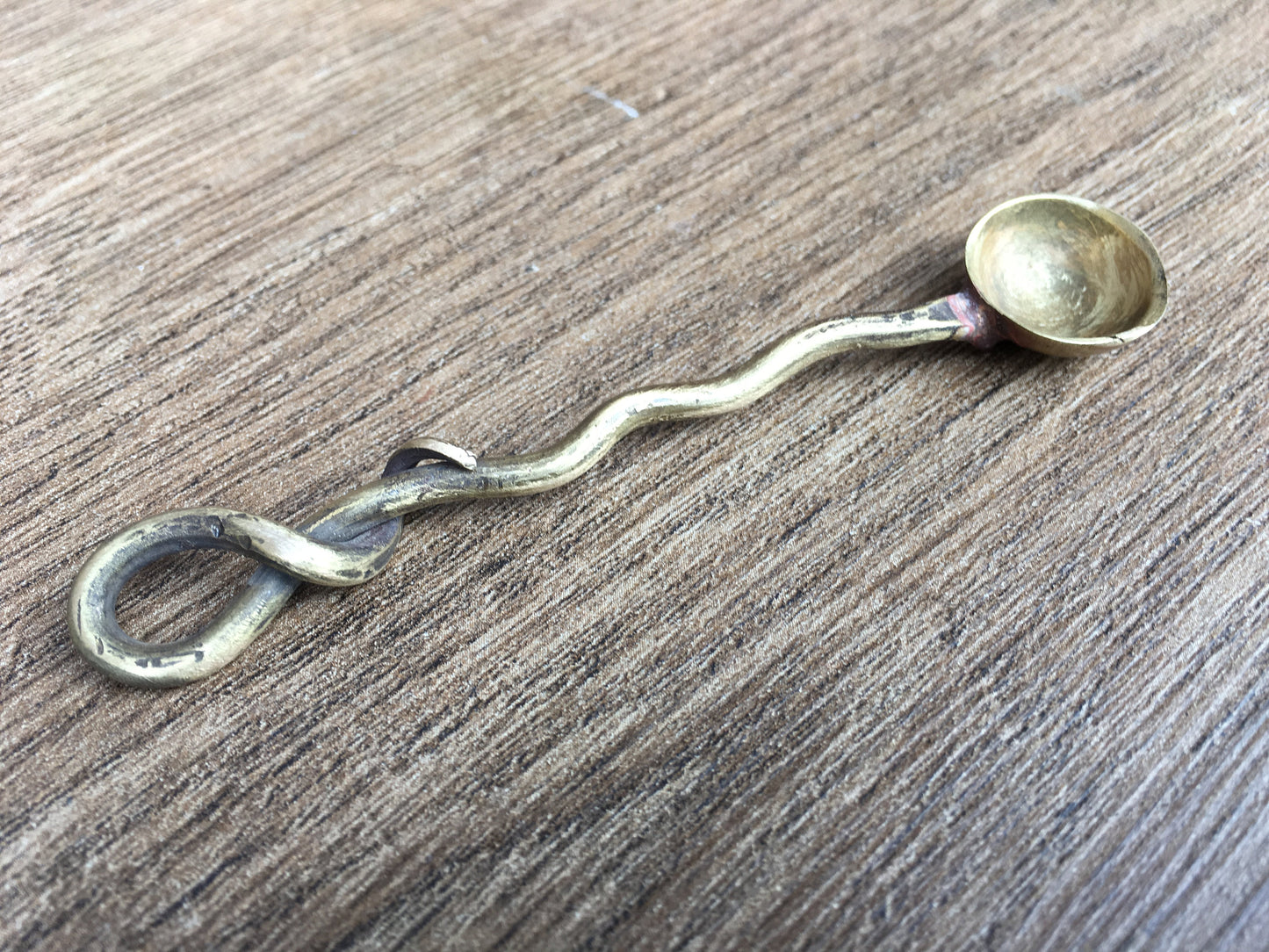 Bronze scoop, mini scoop, salt scoop, spice scoop, dollhouse kitchen, bronze gift, hostess gift, medieval cutlery, viking cutlery, scoop