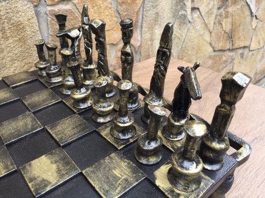 Chess table, chess lover gift, chess, chess accessory, iron gift, table, anniversary, Christmas, birthday, gift for men, mens gift,dads gift