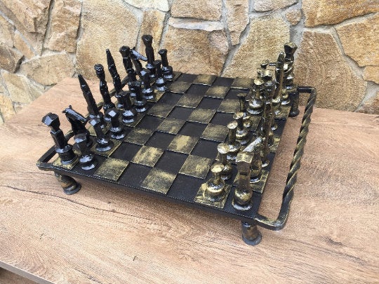 Chess table, chess lover gift, chess, chess accessory, iron gift, table, anniversary, Christmas, birthday, gift for men, mens gift,dads gift
