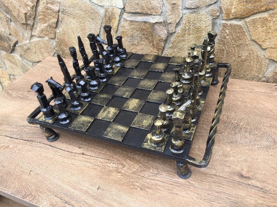 Chess table, chess lover gift, chess, chess accessory, iron gift, table, anniversary, Christmas, birthday, gift for men, mens gift,dads gift