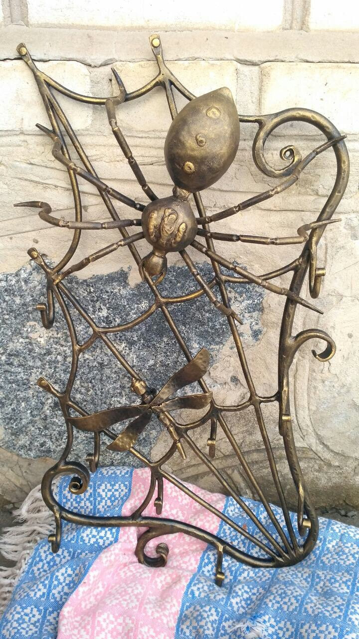 Wall hooks, wall decor, wall hanging, wall art, hooks, coat hooks, towel hooks, clothes hooks, kitchen hook, spider, spider web, dragonfly