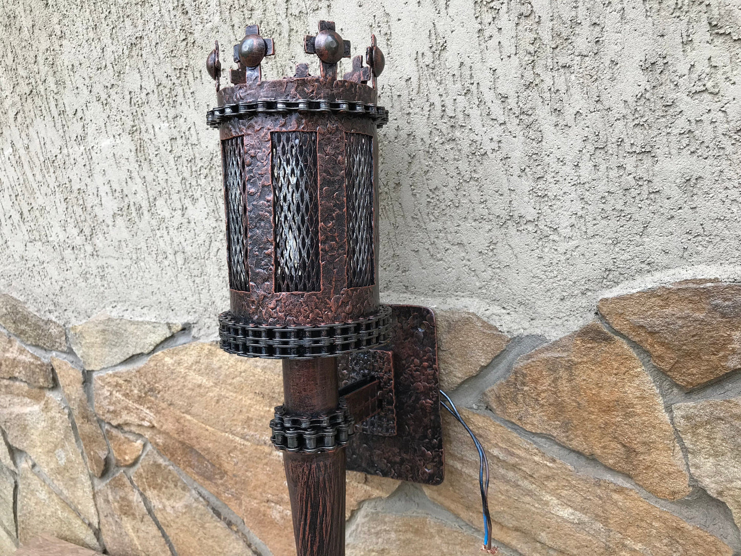 Steampunk sconce, wall sconce, industrial sconce, industrial sconce light, recycled light fixture, steampunk lamp, steampunk light, cross