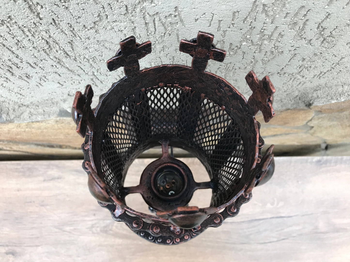 Steampunk sconce, wall sconce, industrial sconce, industrial sconce light, recycled light fixture, steampunk lamp, steampunk light, cross