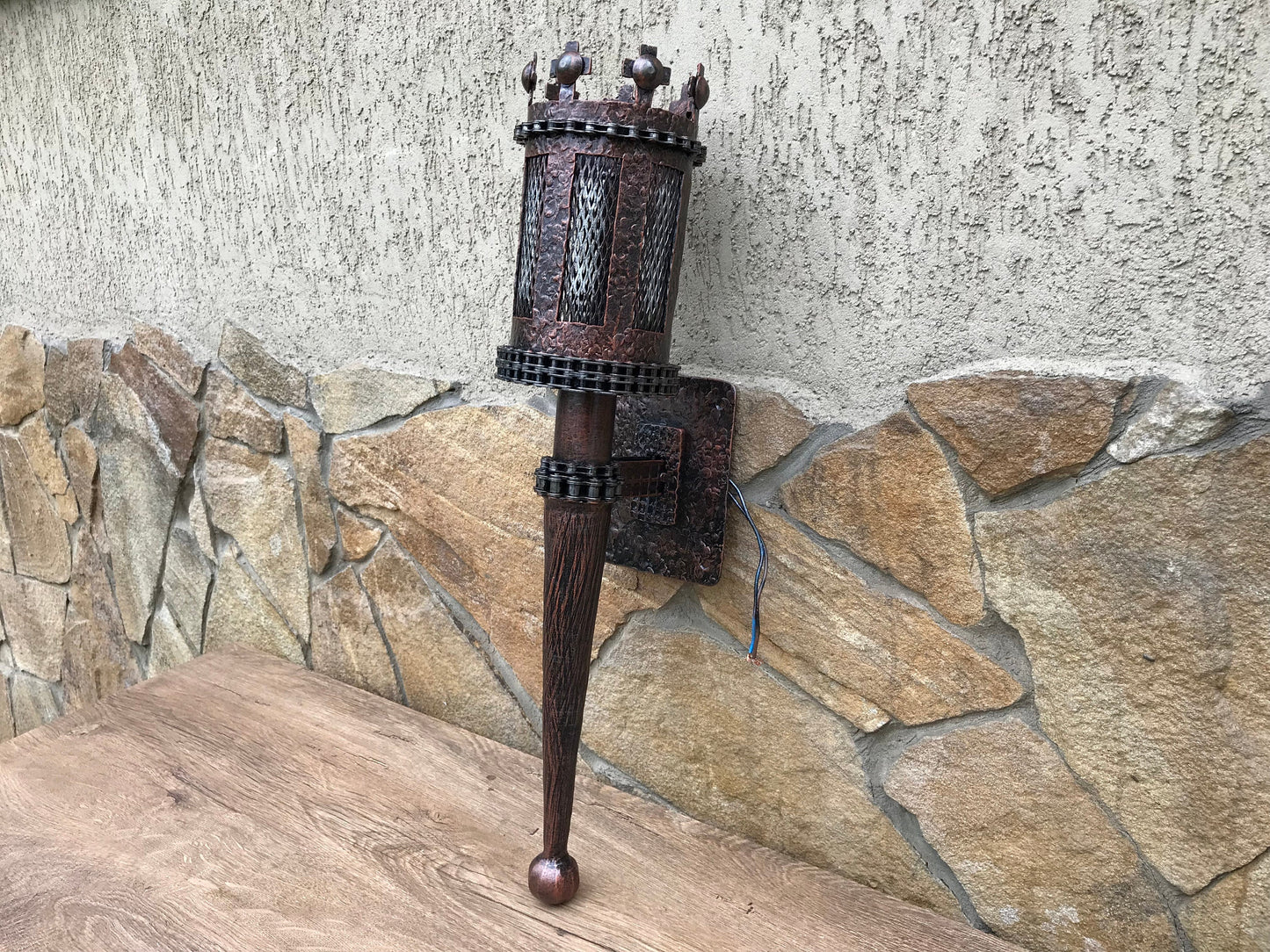 Steampunk sconce, wall sconce, industrial sconce, industrial sconce light, recycled light fixture, steampunk lamp, steampunk light, cross