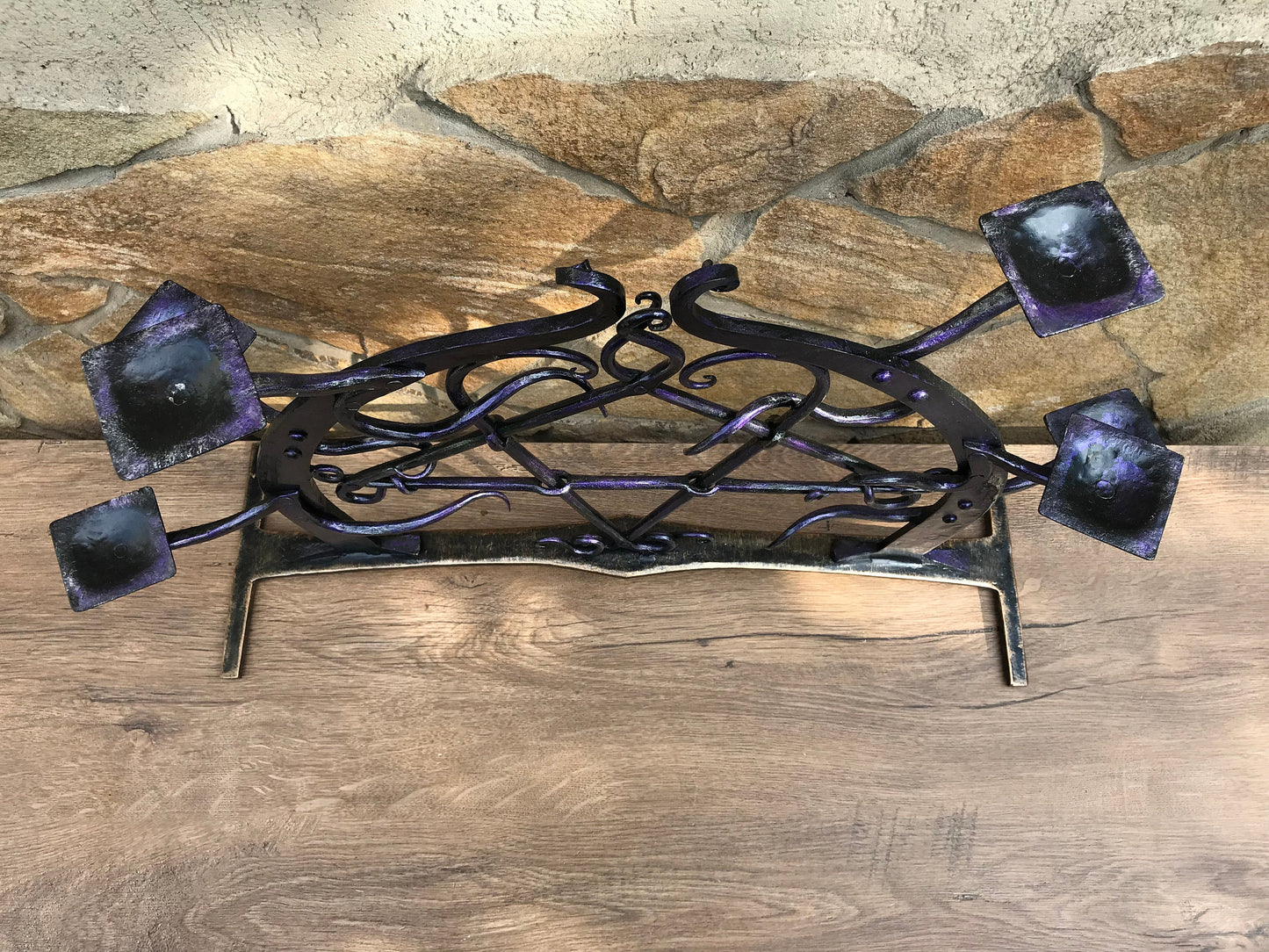 Iron anniversary gift for her,iron candle holder, iron anniversary gift for him, iron gift for her, hand forged candle holder, candle holder