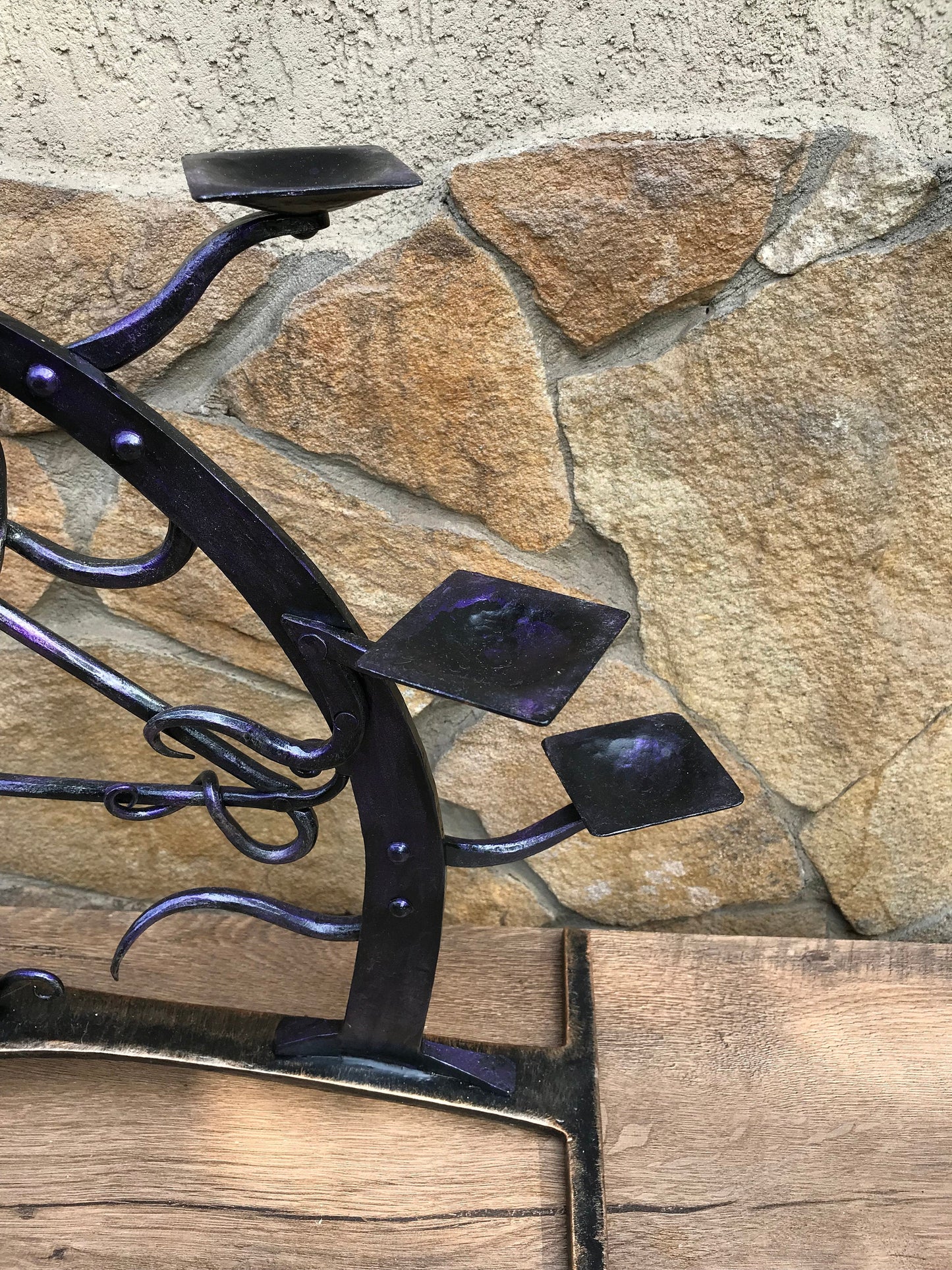 Iron anniversary gift for her,iron candle holder, iron anniversary gift for him, iron gift for her, hand forged candle holder, candle holder