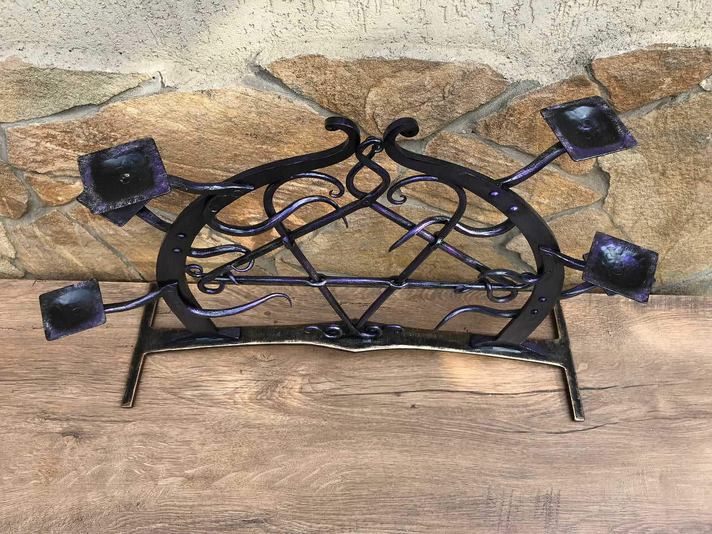 Iron anniversary gift for her,iron candle holder, iron anniversary gift for him, iron gift for her, hand forged candle holder, candle holder