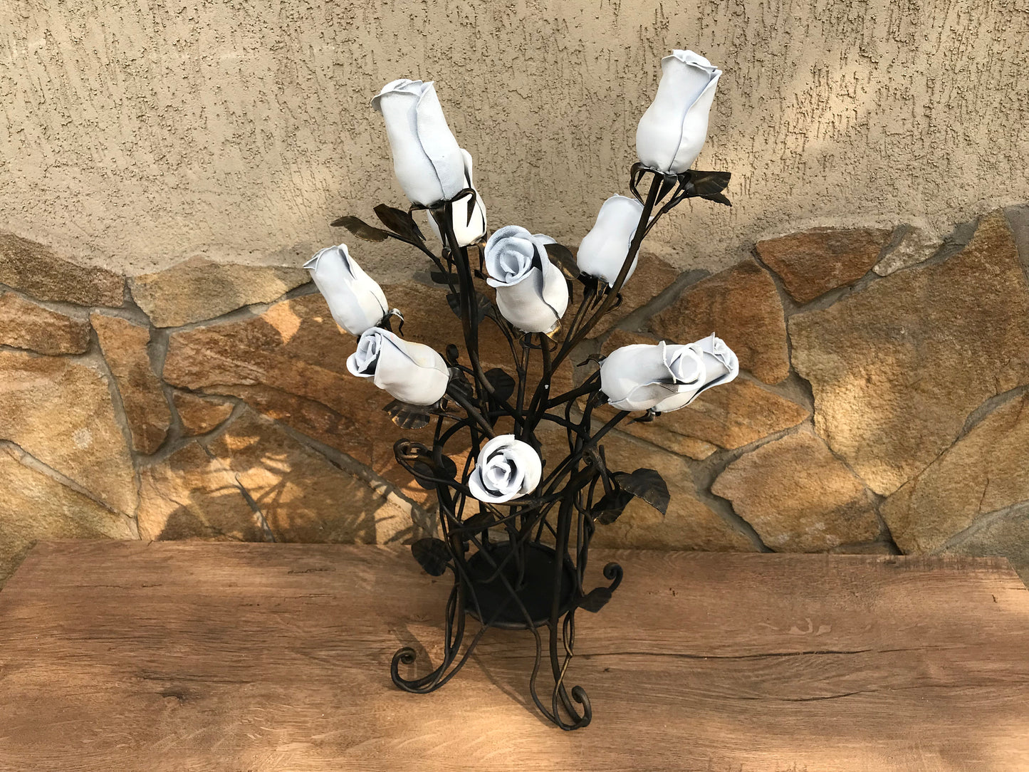 Hand forged rose, metal rose, Christmas gift, iron gift for her, wedding anniversary gift, Mother's day gift, birthday gift, metal bouquet