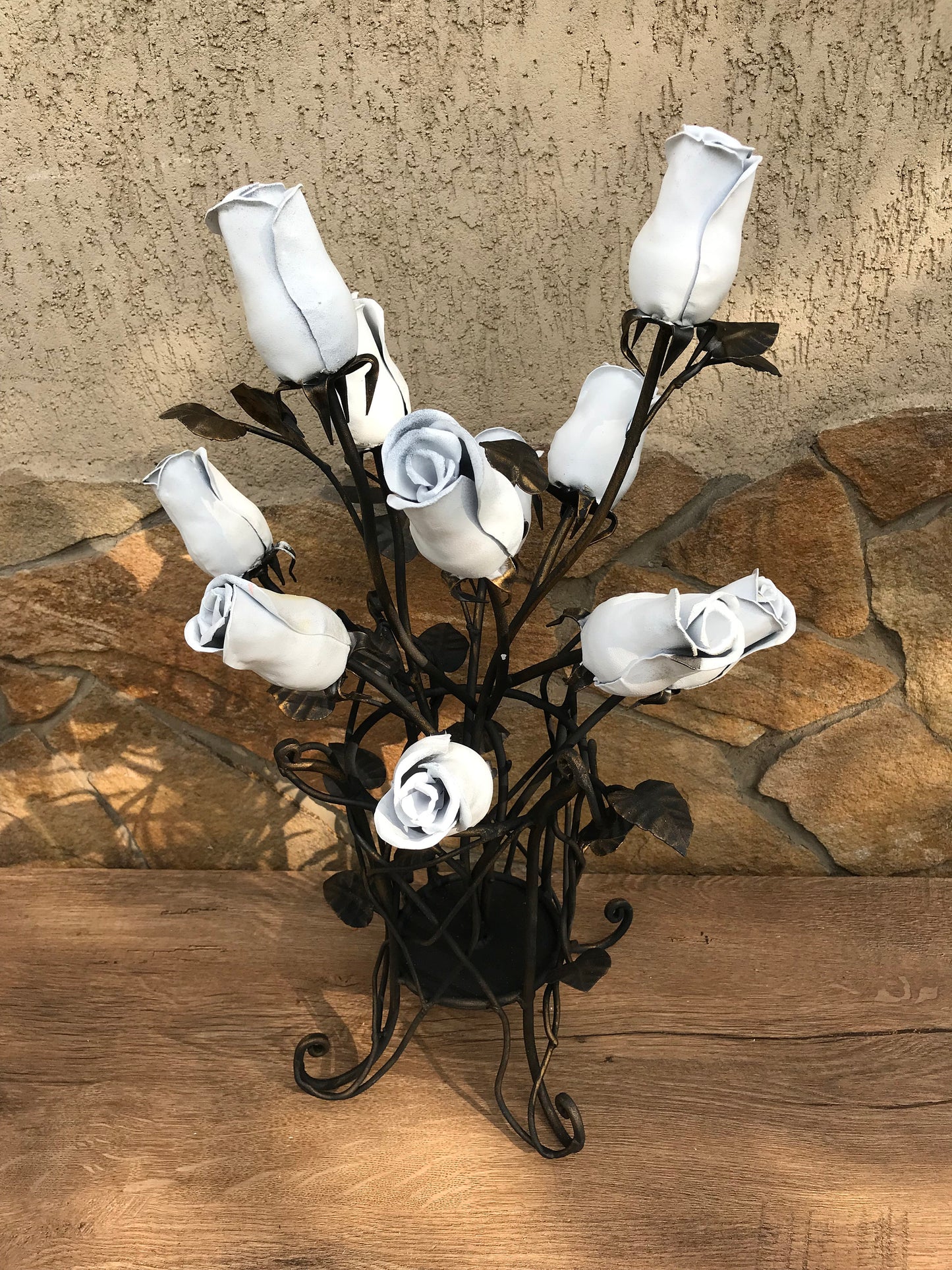 Hand forged rose, metal rose, Christmas gift, iron gift for her, wedding anniversary gift, Mother's day gift, birthday gift, metal bouquet