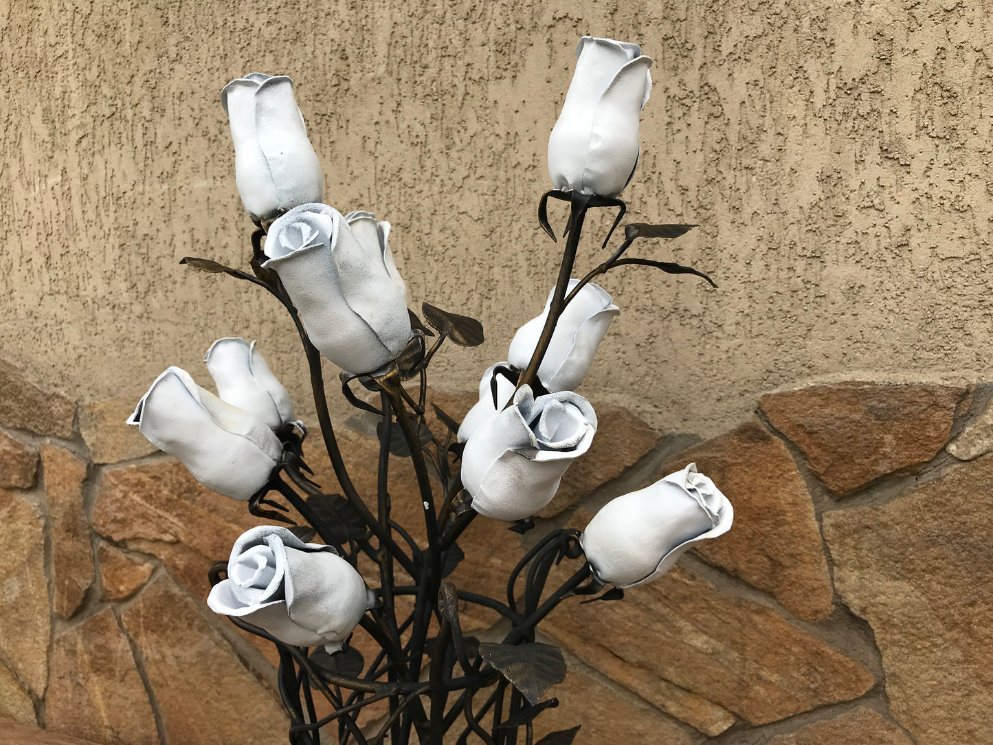 Hand forged rose, metal rose, Christmas gift, iron gift for her, wedding anniversary gift, Mother's day gift, birthday gift, metal bouquet