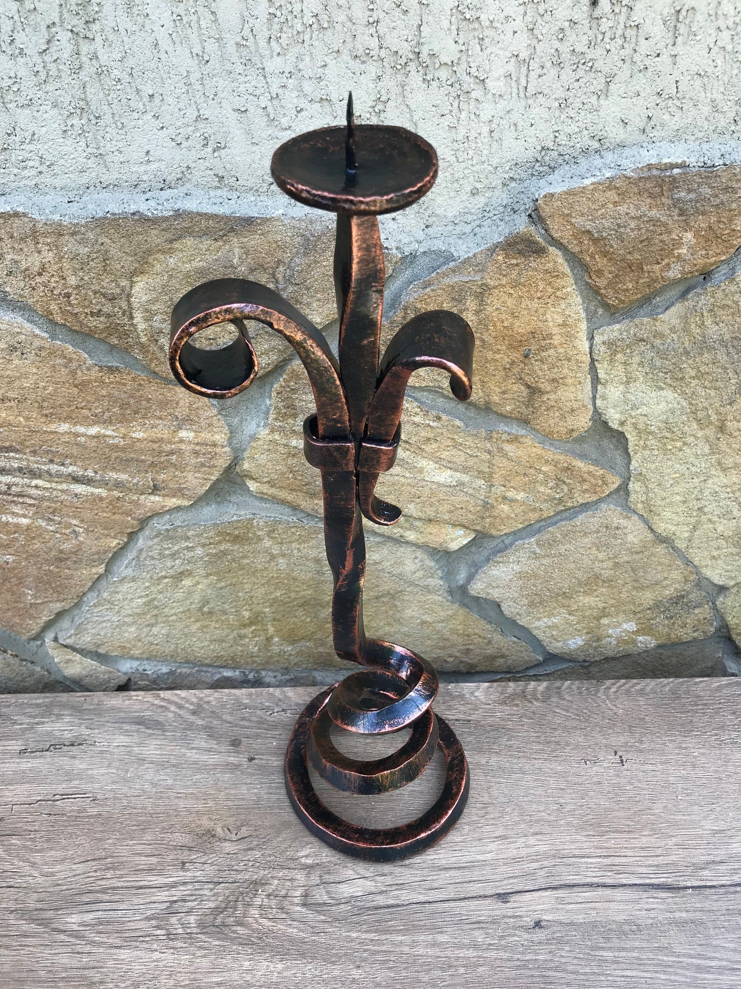 Candle holder,6 year anniversary,iron gift for her,steel anniversary gift for her,candlestick holder,wedding anniversary gift for her