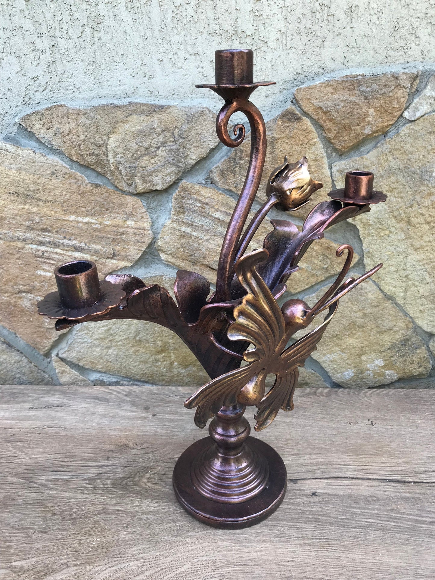 Candle holder, 6 year anniversary, iron gift for her, iron butterfly, iron anniversary gift for her,wedding anniversary gift,butterfly decor