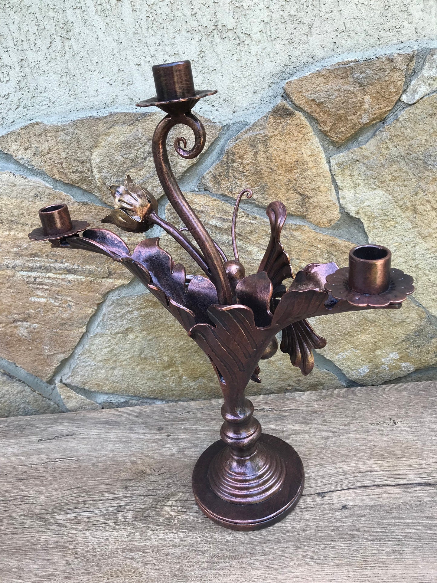 Candle holder, 6 year anniversary, iron gift for her, iron butterfly, iron anniversary gift for her,wedding anniversary gift,butterfly decor