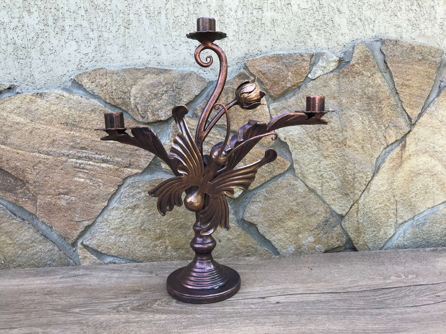 Candle holder, 6 year anniversary, iron gift for her, iron butterfly, iron anniversary gift for her,wedding anniversary gift,butterfly decor