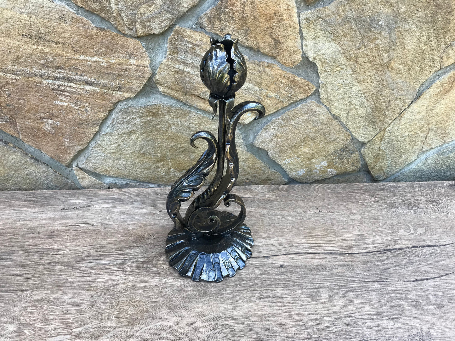Metal candle holder,11 year anniversary,iron gift for her,steel anniversary gift for her,candlestick holder,wedding anniversary gift for her