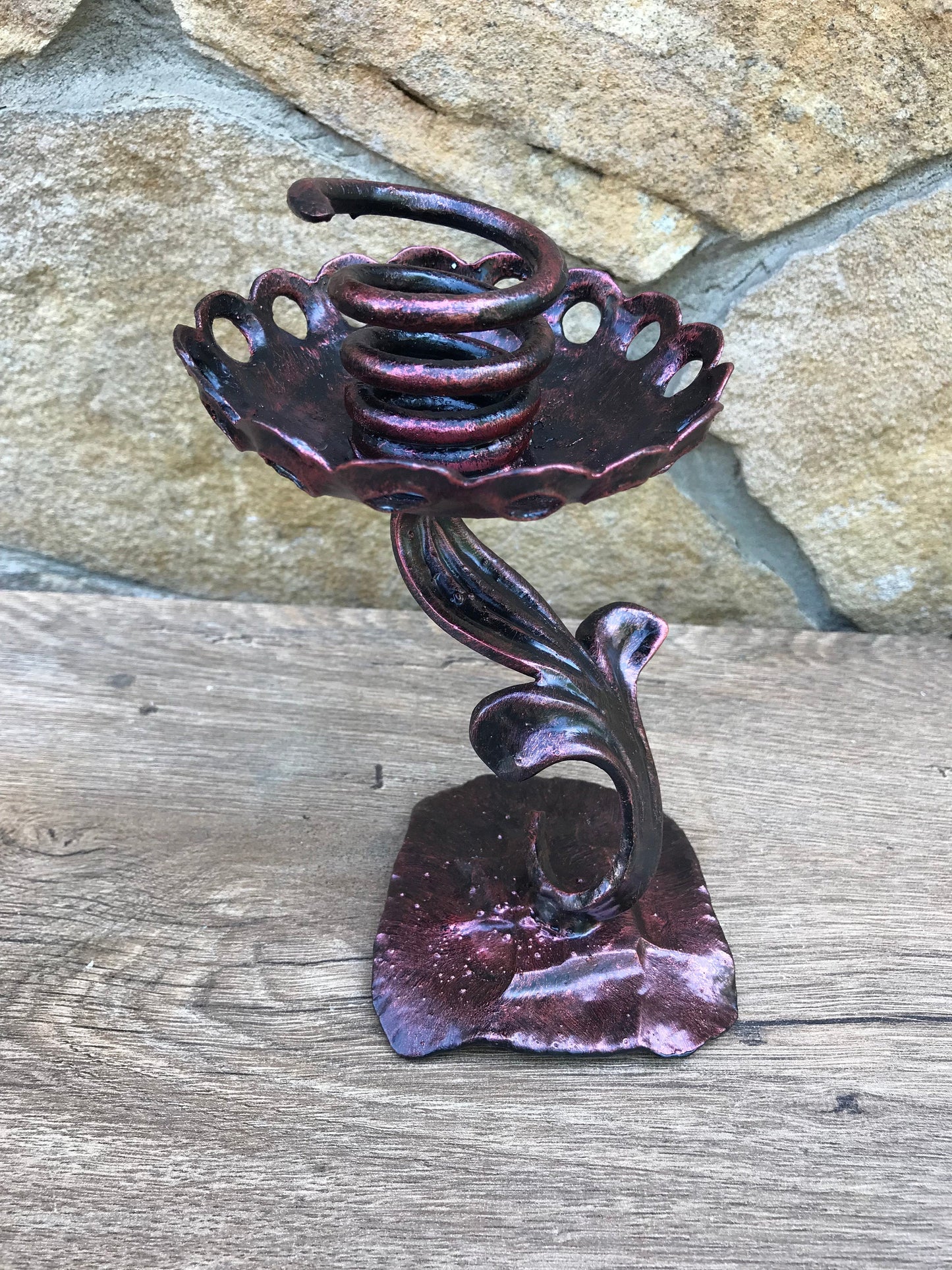 Iron candle holder, 6 year anniversary,iron gift for her,iron anniversary gift for her,candlestick holder,wedding anniversary gift for her