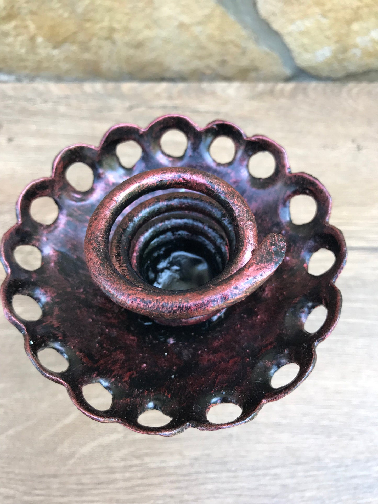 Iron candle holder, 6 year anniversary,iron gift for her,iron anniversary gift for her,candlestick holder,wedding anniversary gift for her