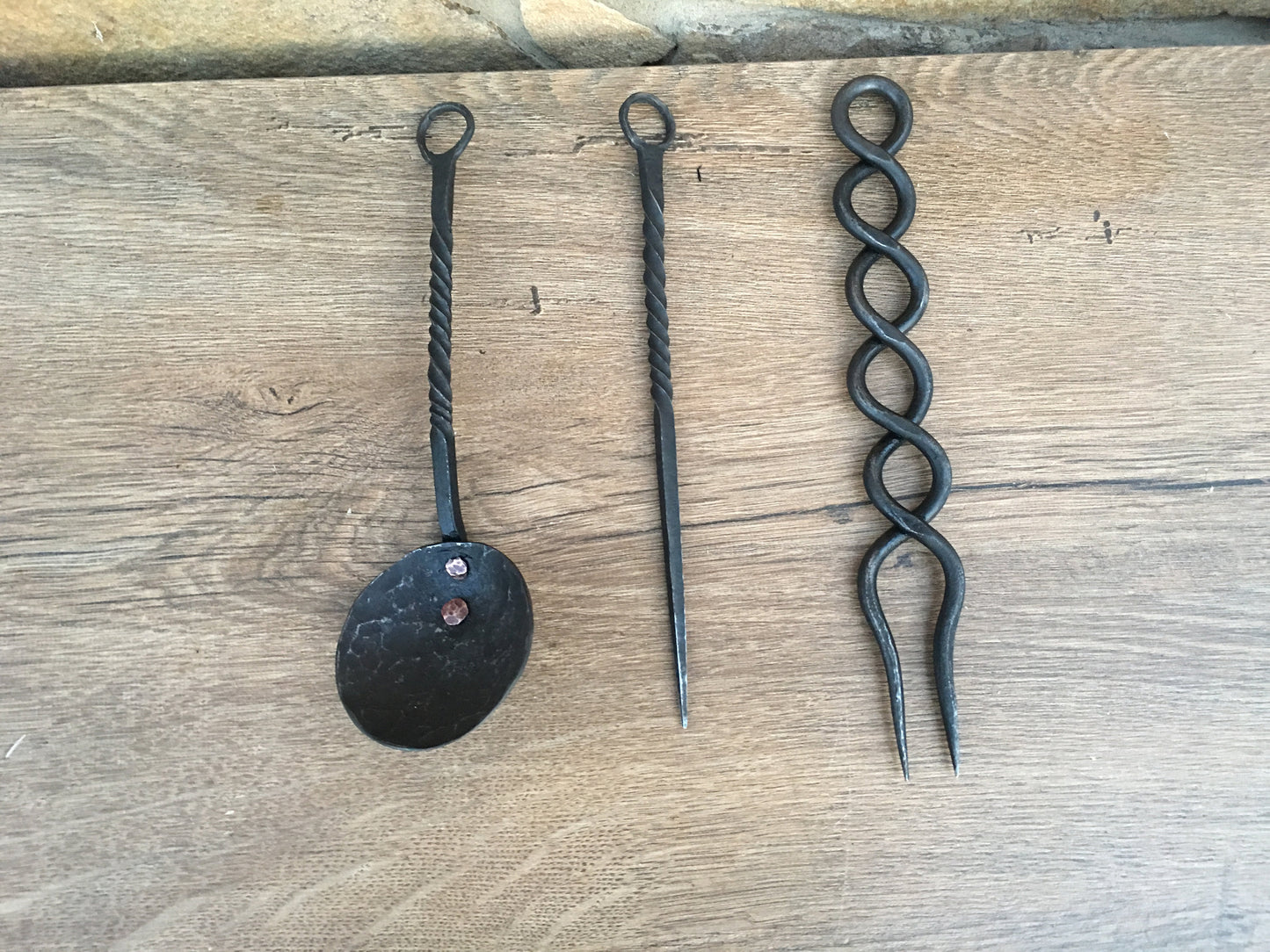 Medieval flatware, viking kitchen, spoon, skewer, fork, dad gift, father's day gift, graduation gift, middle ages cutlery, mother's day gift