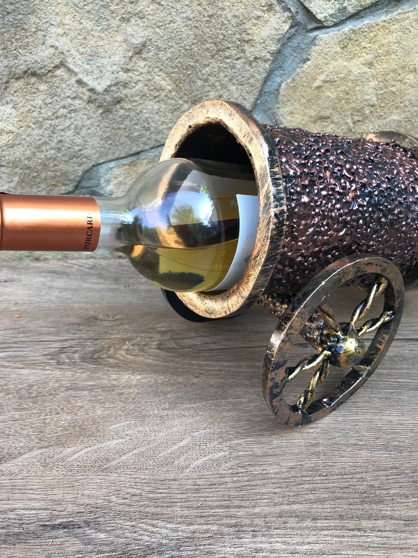 Iron anniversary gift for him, iron anniversary, bottle holder, bottle rack, anniversary gift, wine rack, iron gifts,bottle stand,wine decor