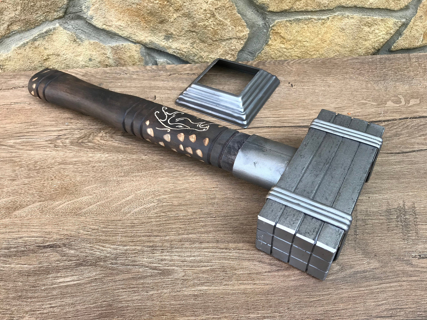 Hand forged hammer, viking axe, Thors hammer, decorative hammer, mjolnir, medieval hammer, mens gift, iron gift for him, viking hammer