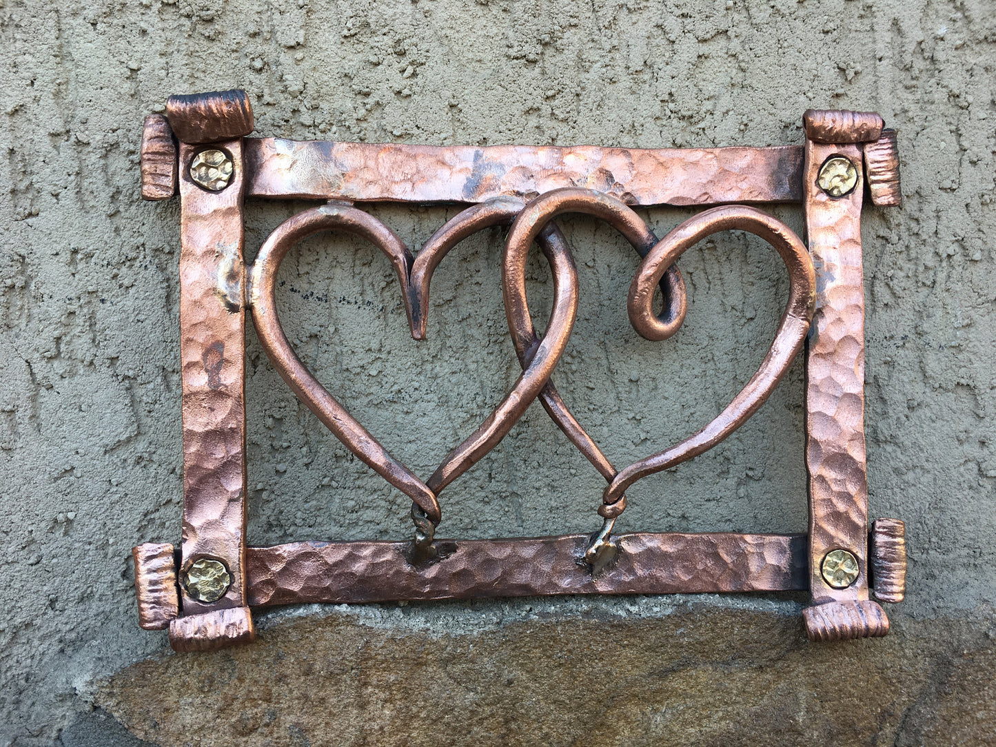 Copper hearts, copper frame, copper gift, gift box, copper gift for her,copper anniversary,7 year anniversary, copper decor, 7th anniversary