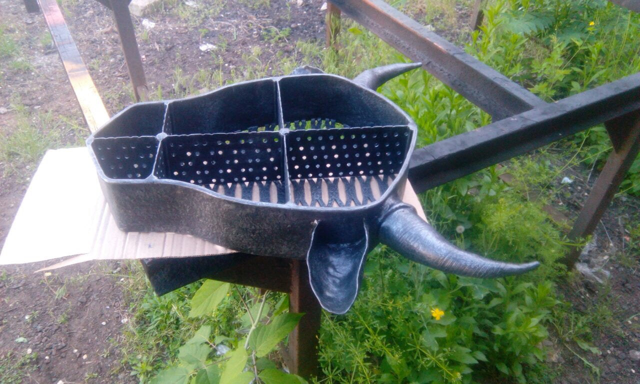 Wall rack, rack, hand forged rack, shelf, wall shelf, retail display, store display, clothing display, bull, bull decor, garment rack,hanger