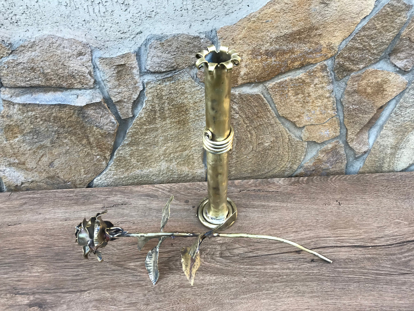 Bronze rose, bronze vase,bronze gift,bronze flower,bronze gift for wife,bronze gift for women,8th anniversary gift,bronze anniversary,bronze