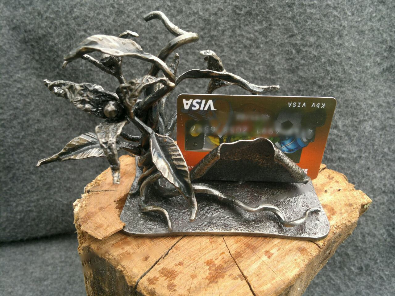 Business card holder, business card stand, iron gift, boss gift, office decor,card display stand,office accessories,business gift,desk decor