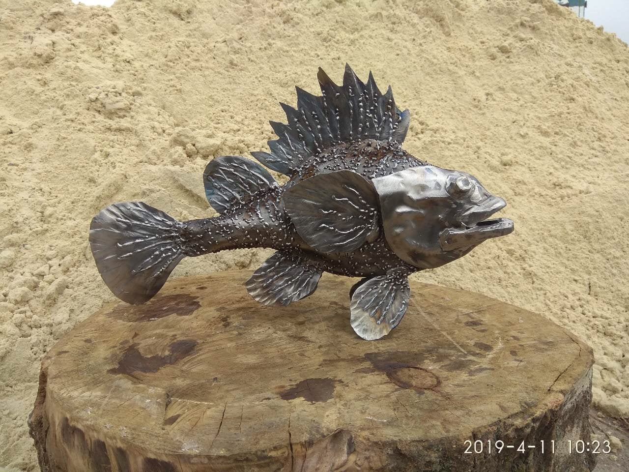 Fish, fish decor, fishing, sea life, red sea bass, fisherman, aquarium, fishing charm, cute fish, fish art, fishing gift, gift for fisherman