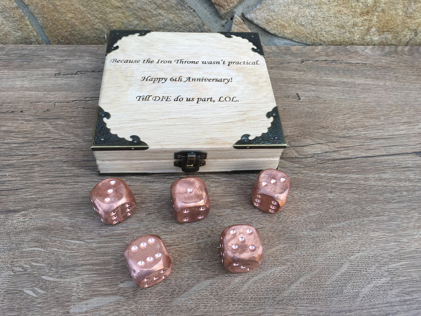 Yahtzee dice, yahtzee, yardzee, yardzee dice, copper dices, yahtzee game,yahtzee gift, copper wedding, copper anniversary gift, copper gifts