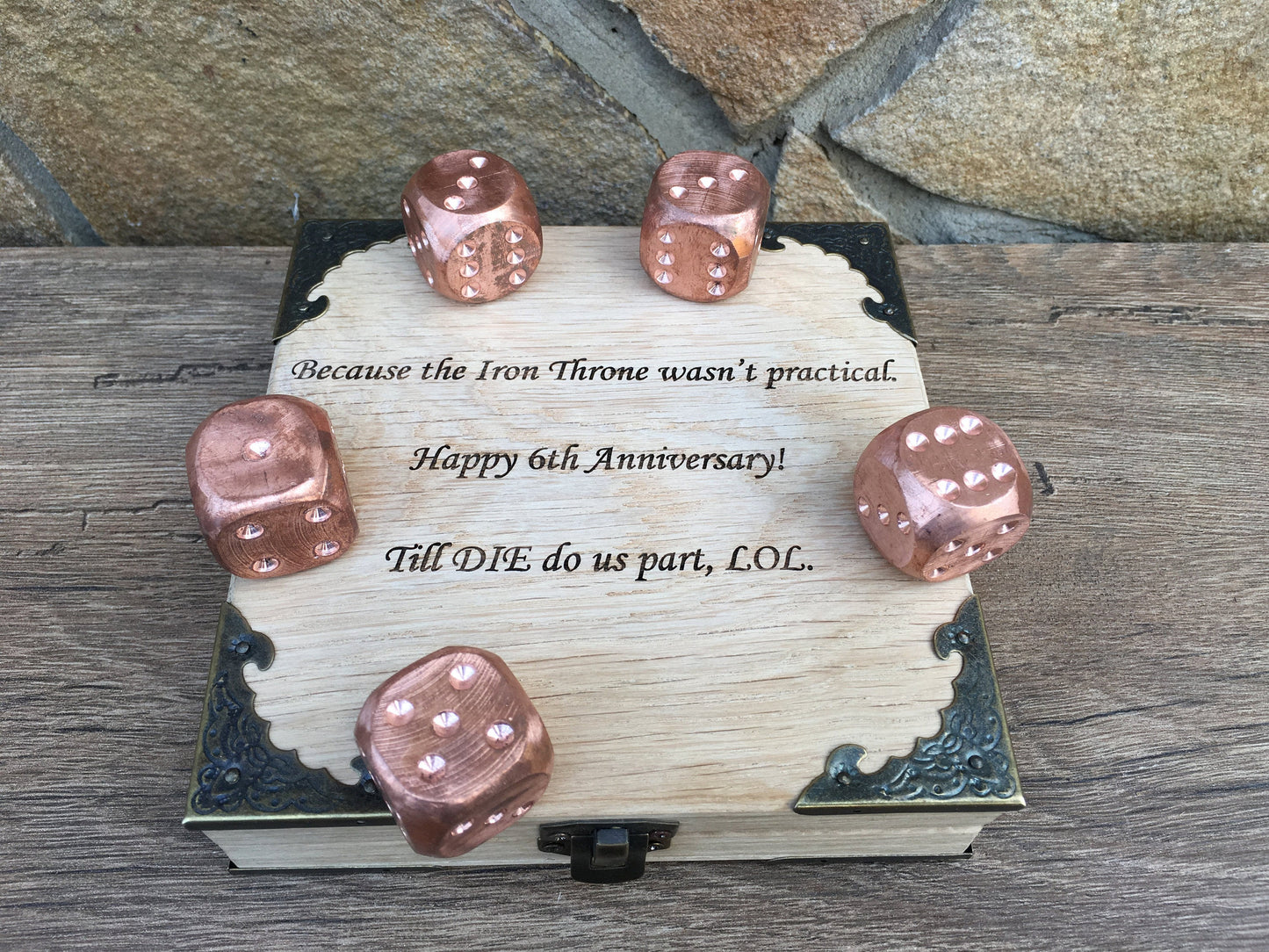 Yahtzee dice, yahtzee, yardzee, yardzee dice, copper dices, yahtzee game,yahtzee gift, copper wedding, copper anniversary gift, copper gifts