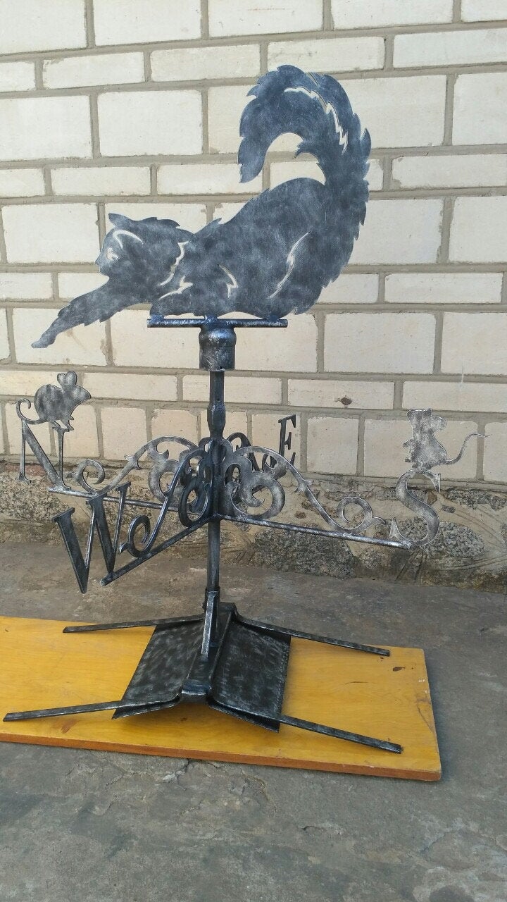 Windvane, weathervane, wind vane, weather vane, weathercock, roof mount, outside metal decor, yard art, roof metal art, garden metal decor