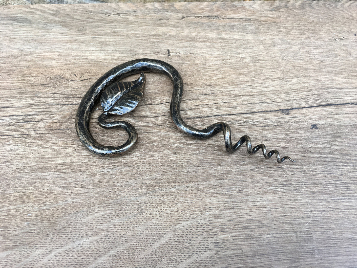 Corkscrew, bottle opener, iron gift for him, wine lover gift, viking cookware, viking utensils, viking camp kit,wine accessories,viking gift