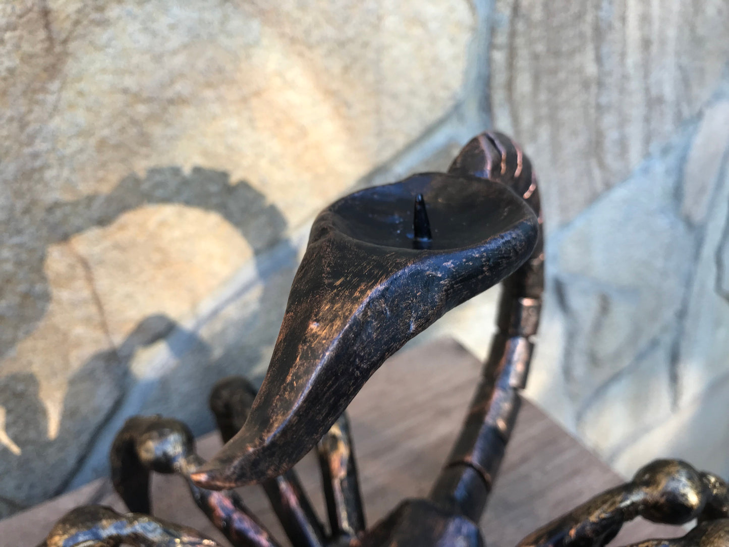 Halloween figurine, forged scorpion, iron scorpion, metal scorpion, candle holder, candle stick, candlestick holder, candle stand,candelabra