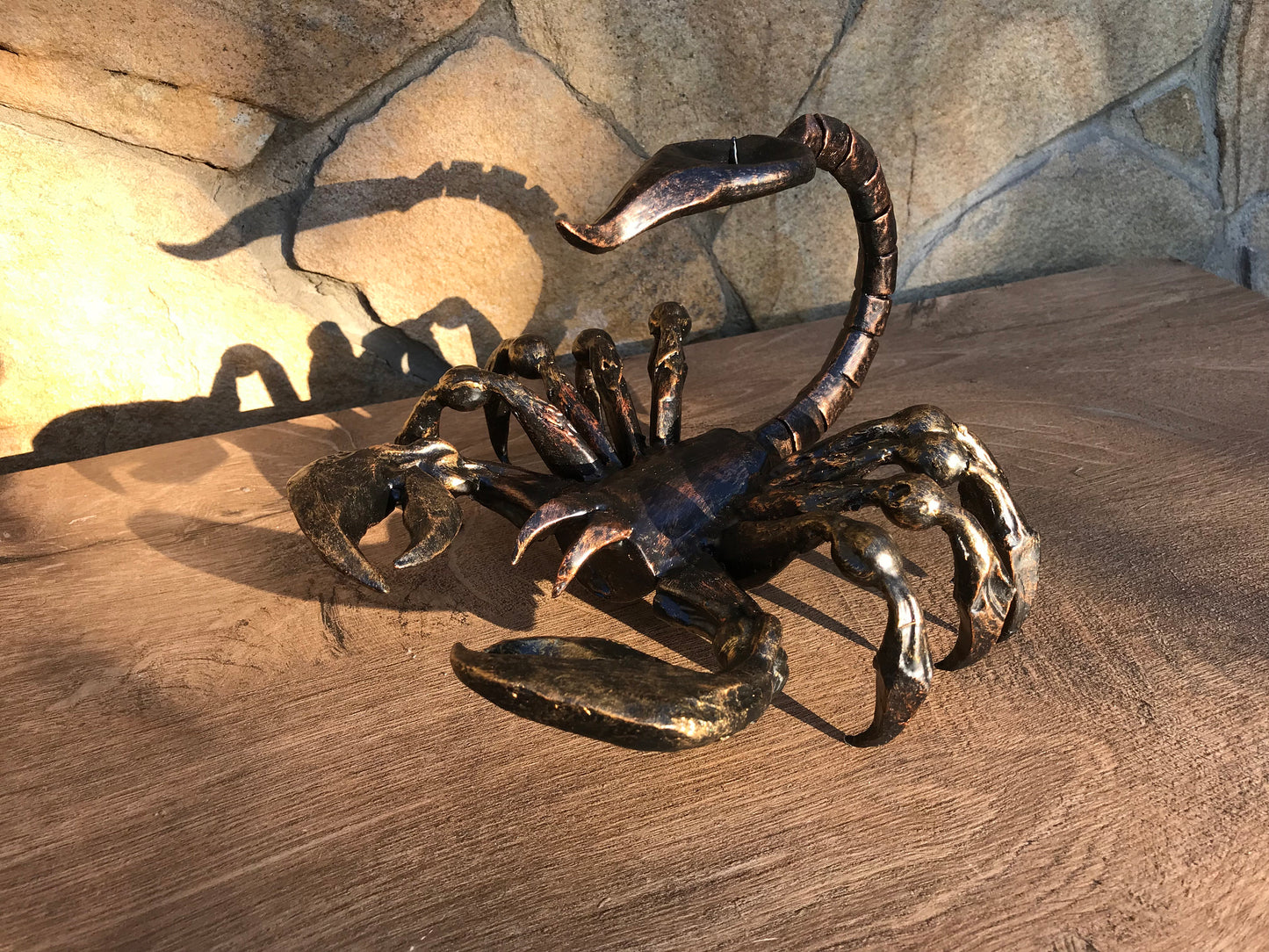 Halloween figurine, forged scorpion, iron scorpion, metal scorpion, candle holder, candle stick, candlestick holder, candle stand,candelabra
