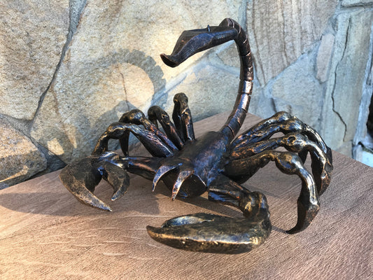 Halloween figurine, forged scorpion, iron scorpion, metal scorpion, candle holder, candle stick, candlestick holder, candle stand,candelabra