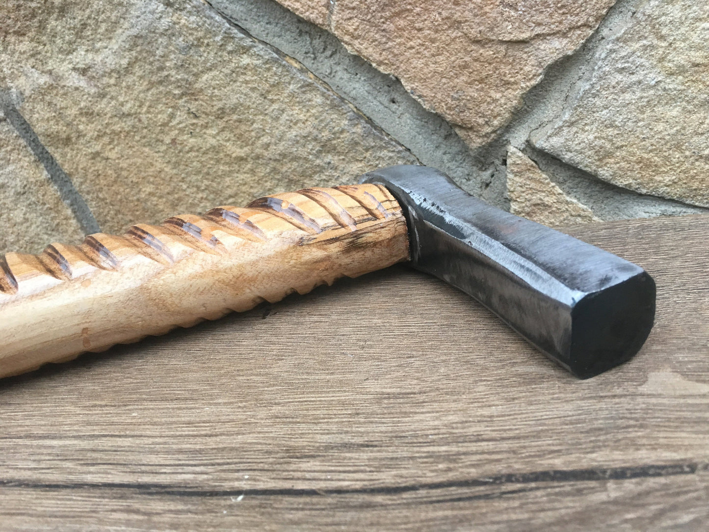 Walking cane, walking stick, walking stick cane, cane, hammer, wood carving, hammer head, art cane, fashion cane, iron gift for men, stick